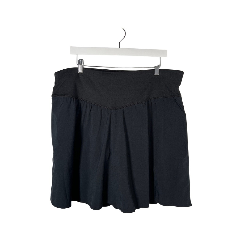 ACX Active Black Skort Built-in Shorts‎ Athletic Golf Tennis Plus Size 1X